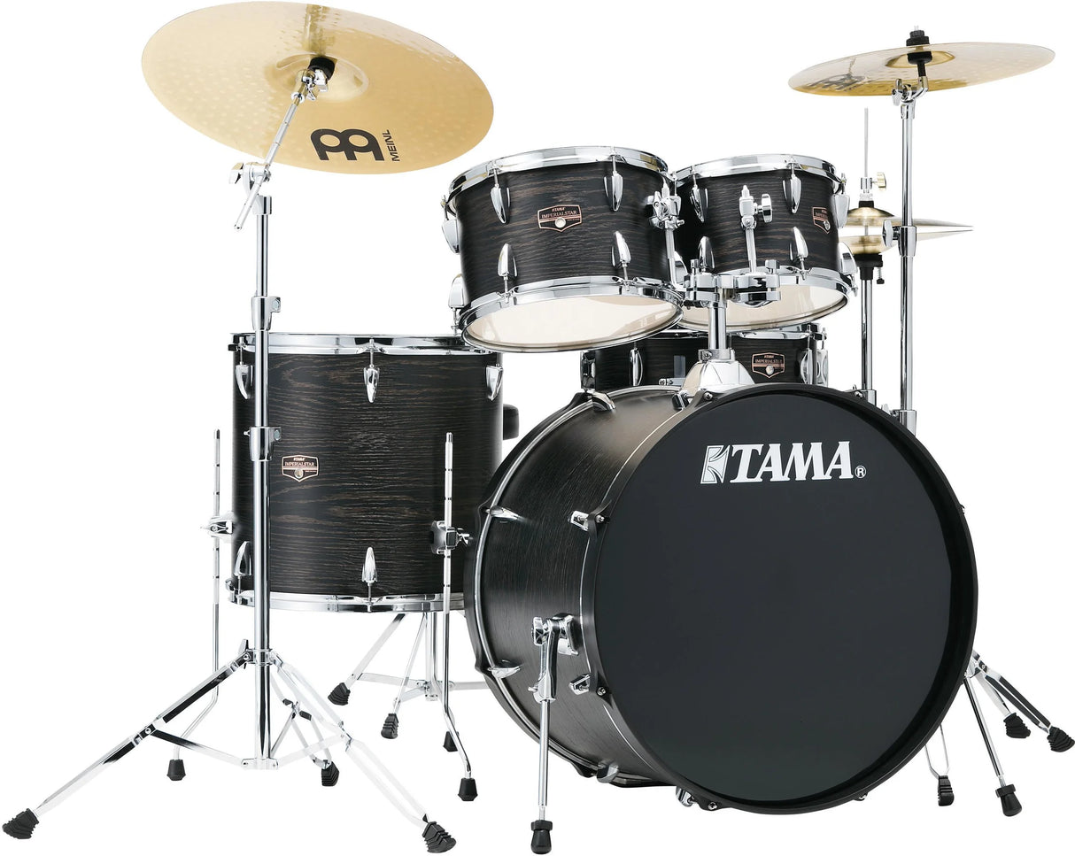 Tama Imperial Star 5pc Complete Kit - Black Oak Wrap w/ Black Nickel Shell Hardware