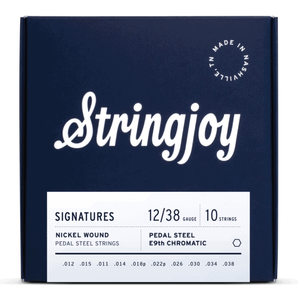 Stringjoy Signatures | Pedal Steel E9th (13-38) Nickel Wound Strings custom set (.013, .015, .012, .014, .018, .022W, .026W, .030, .034, .038)