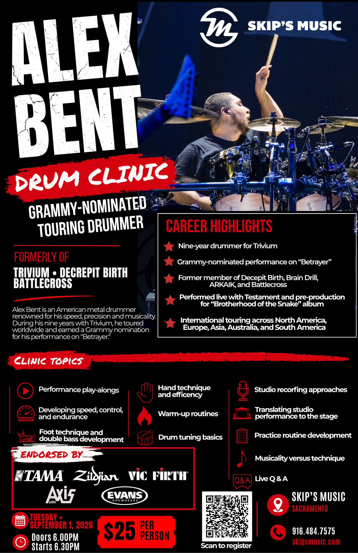 Alex Bent Drum Clinic