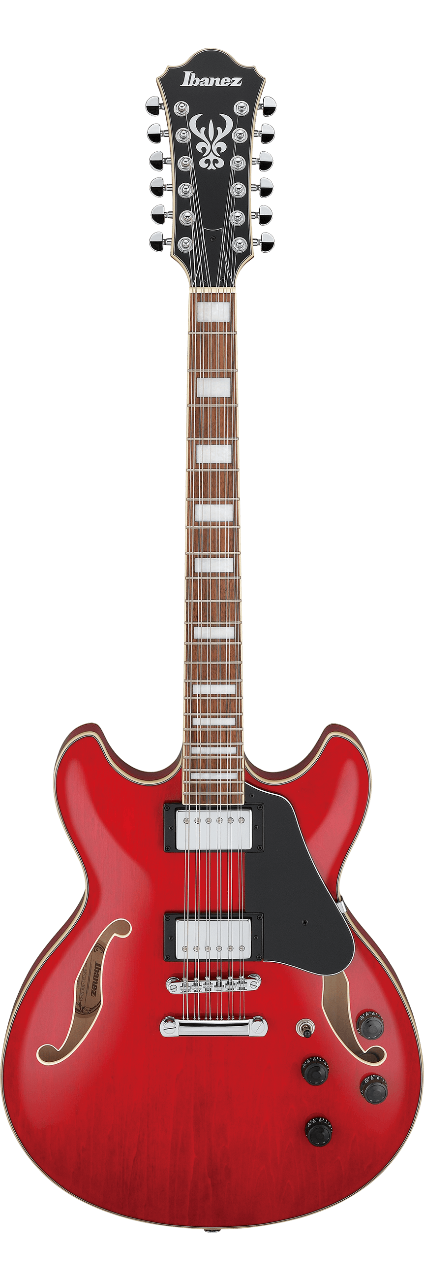 Ibanez AS7312 12 String Artcore Hollow Body Electric Guitar - Transparent Cherry Red