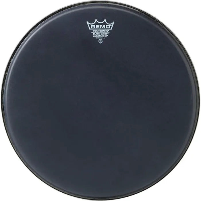 Remo Batter, Ambassador Black Suede 12"