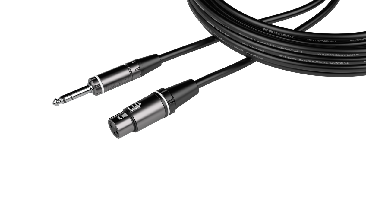 Gator 20 Foot XLR F to TRS Cable