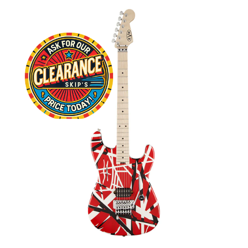 EVH Striped Series Electric Guitar, Red and Black