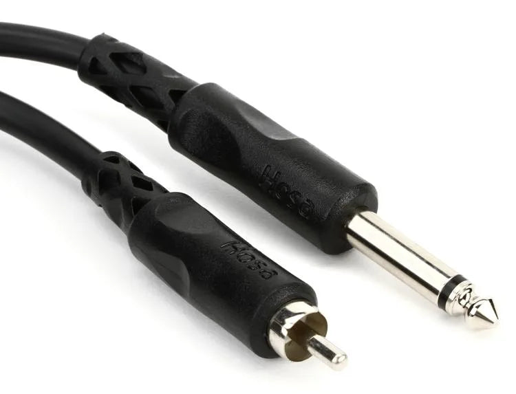 Hosa CPR-105 Interconnect Cable - 1/4-inch TS Male to RCA Male - 5 foot