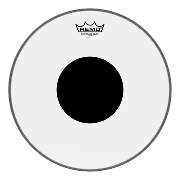 REMO **Special Order**, Batter, CONTROLLED SOUND®, Clear, 18" Diameter, BLACK DOT™ On Top
