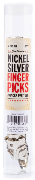 Dunlop Nickel .0225" Finger Picks Tube of 20