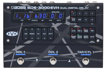 Boss SDE-3000EVH Dual Digital Delay Effect Pedal