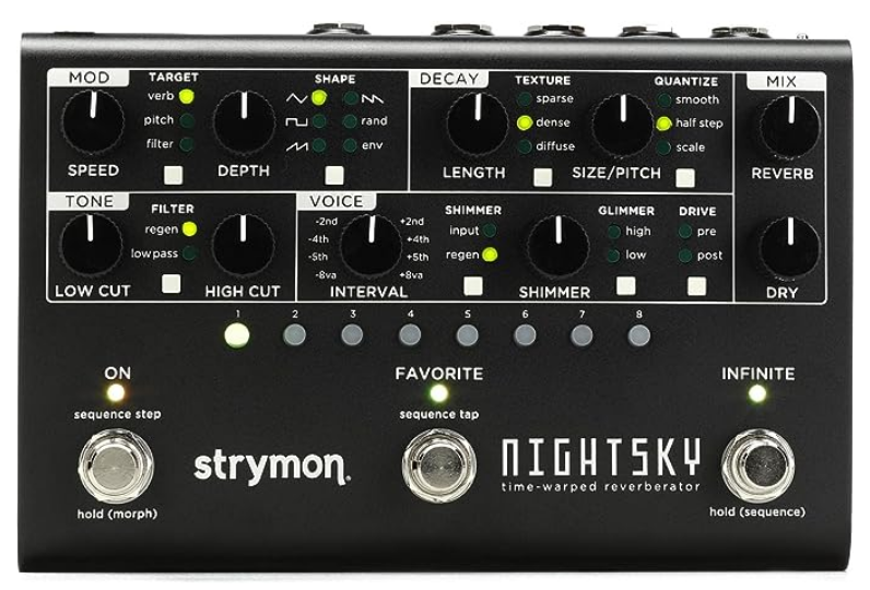 Strymon NightSky Time-warped Reverberator Pedal - Midnight Edition