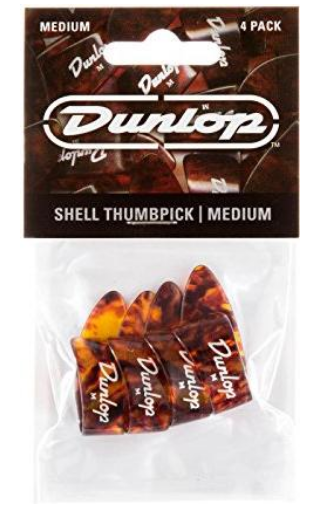 Dunlop Medium Shell Thumb Pick 4-Pack