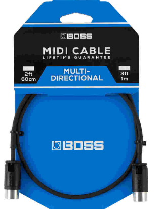 Boss BMIDI-PB 2' 5-Pin DIN Multi-Directional MIDI Cable