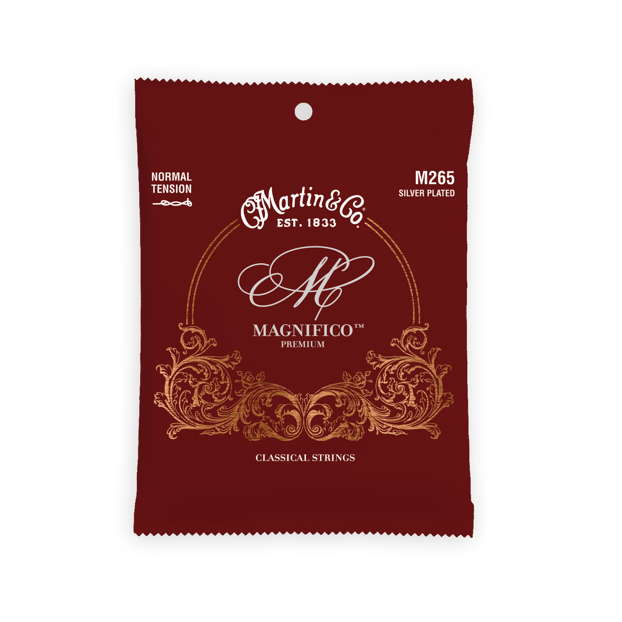 Martin M265 Classical Magnifico Premium Silver-Plated Tie End Guitar Strings - Normal Tension