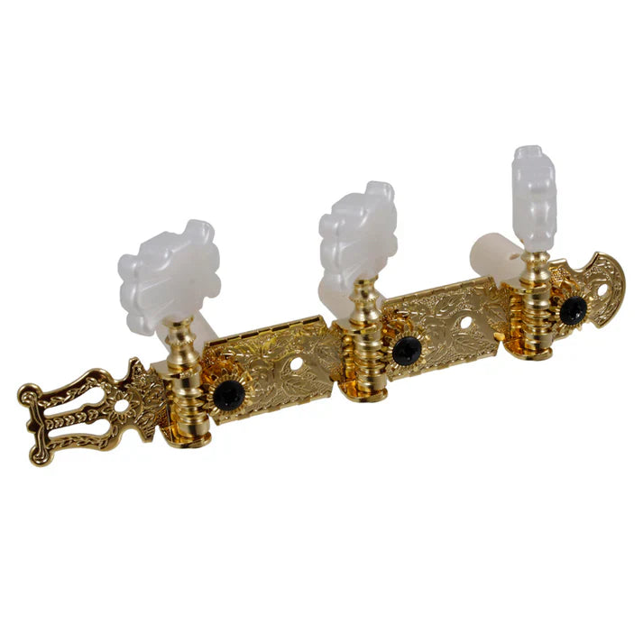 Classical Gold Tuner Set with Square White Buttons