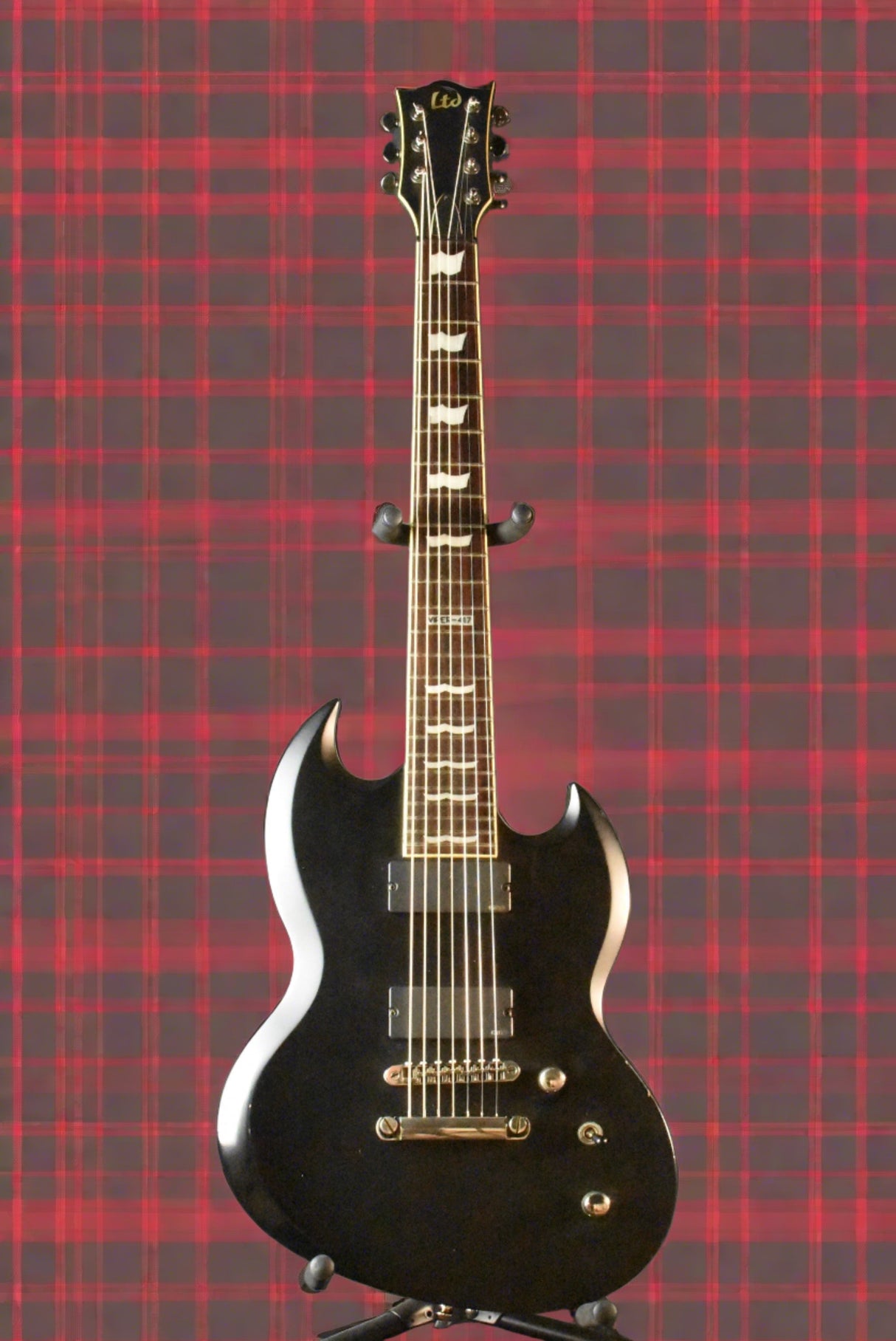 Used ESP LTD Viper 417 7-string Electric Guitar - Matte Black