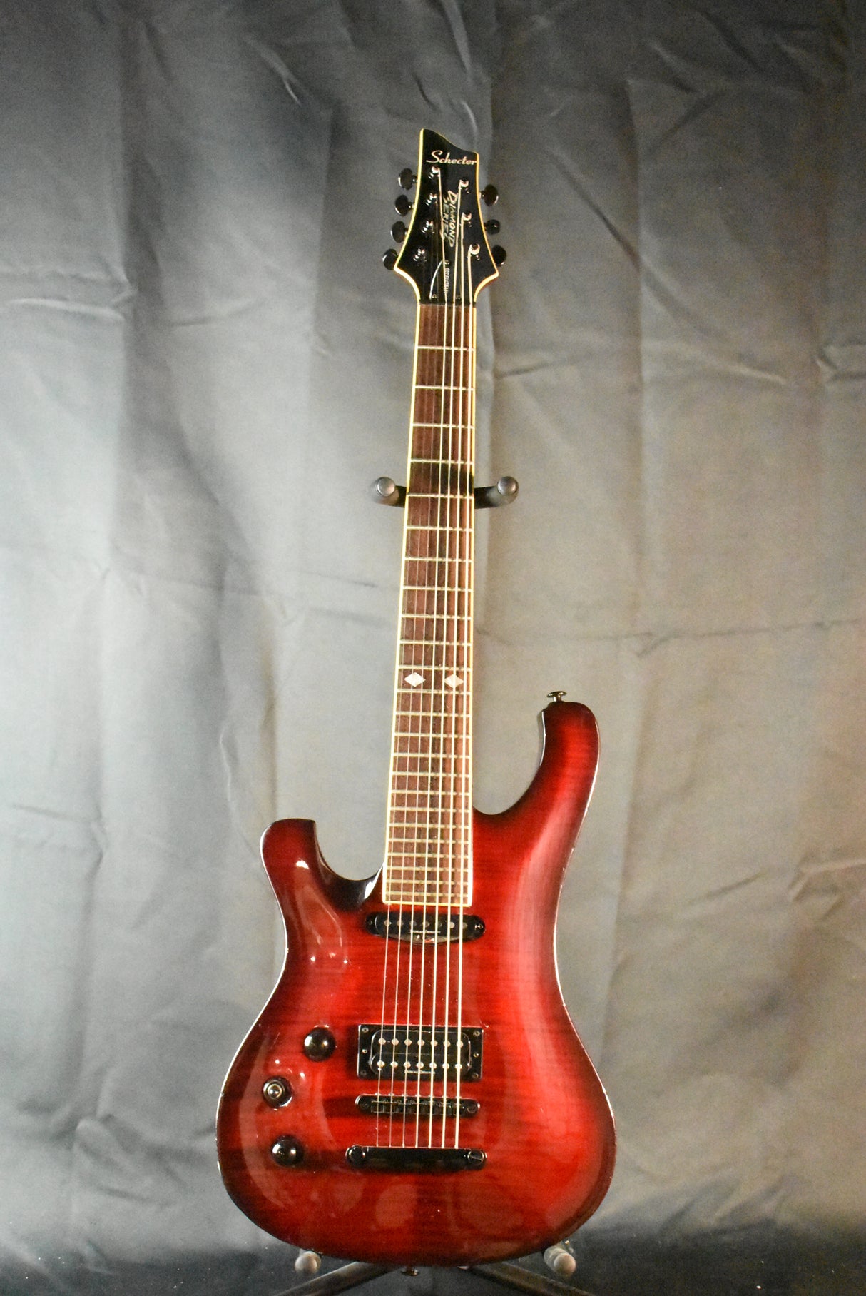 Used Schecter Diamond Series 007 Elite Left-handed Black Cherry