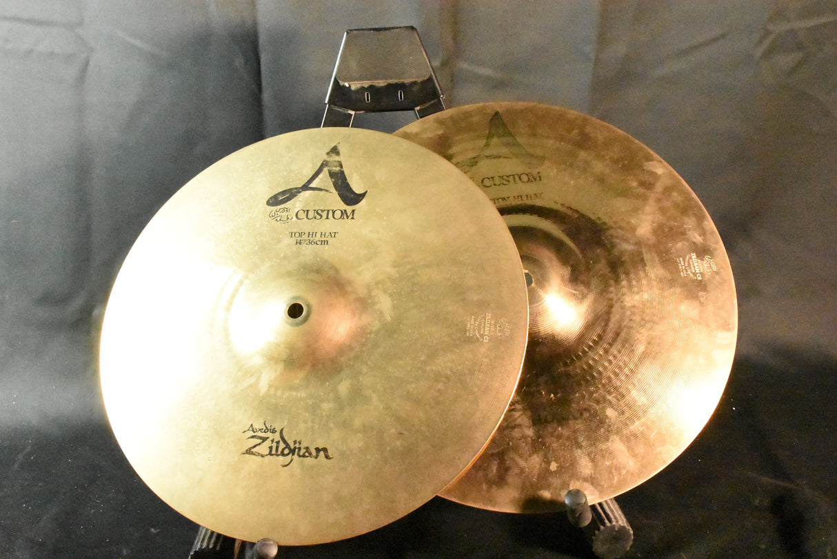 Used Zildjian 14" A Custom Hi-hats 110824