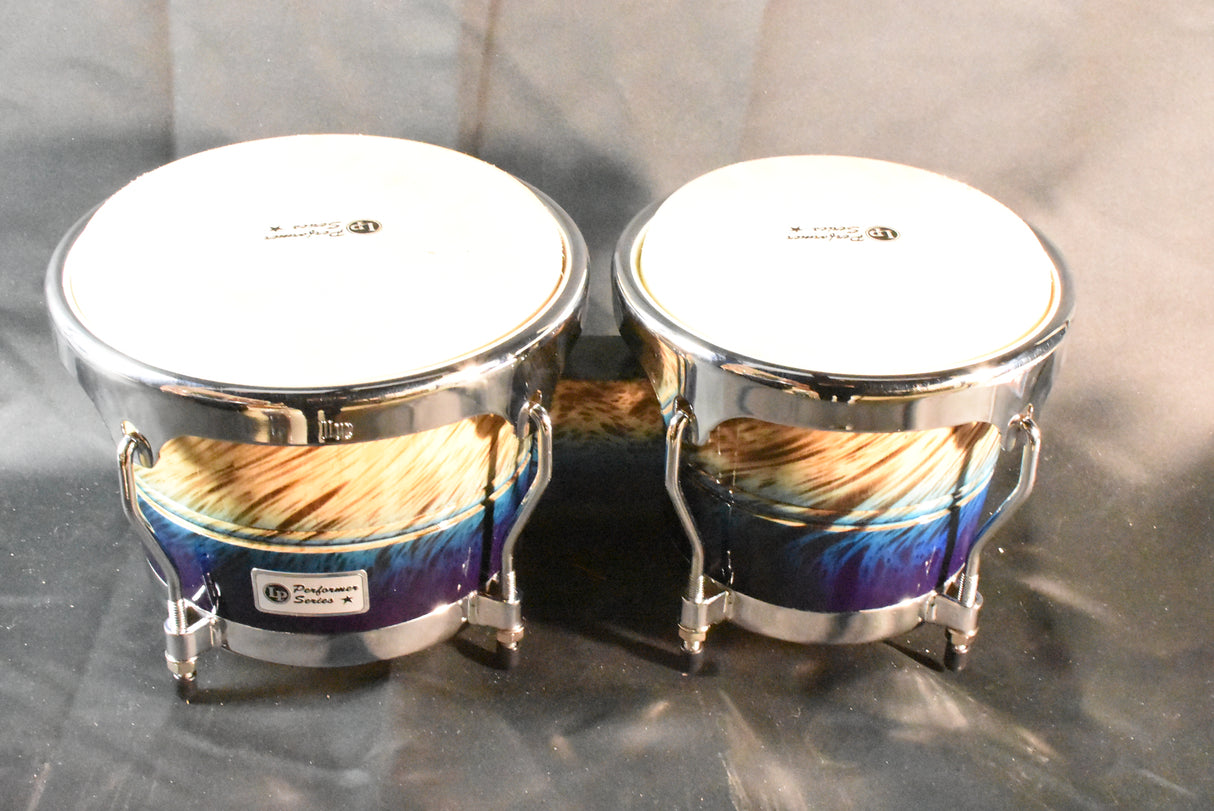 Used Latin Percussion Performance Series Bongos - Blue Fade 112124