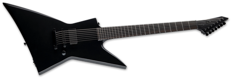 ESP LTD EX-7 Baritone Black Metal Electric Guitar - Black Satin