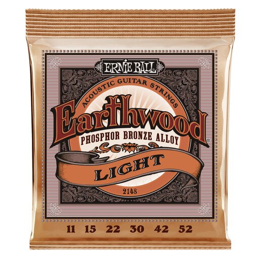 Ernie Ball Medium Earthwood Phosphor Bronze Acoustic Guitar Strings 11-52 Gauge