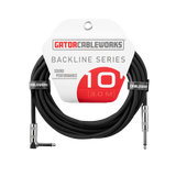 Gator 10 Foot Strt to RA instrument Cable - Backline