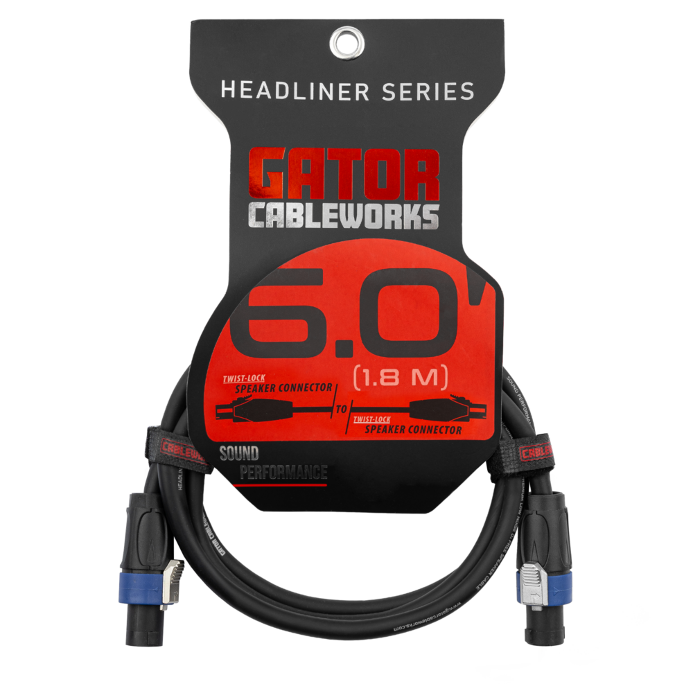 Gator 6 Foot Twist Lock Connector Speaker Cable