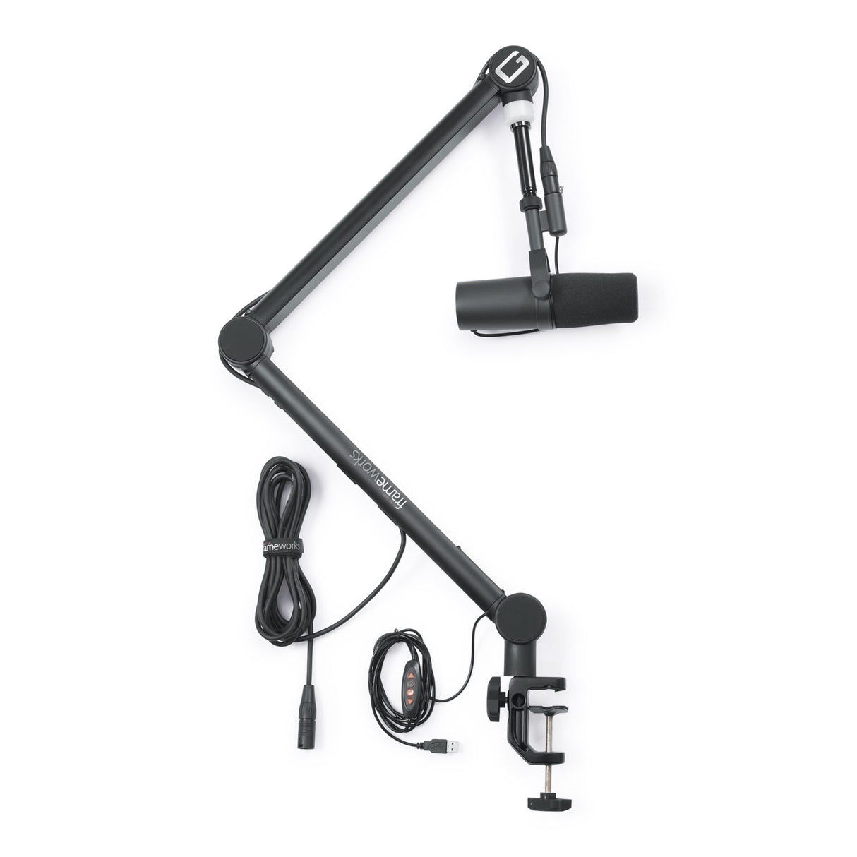 Gator Professional Broadcast Boom Mic Stand with Led Light