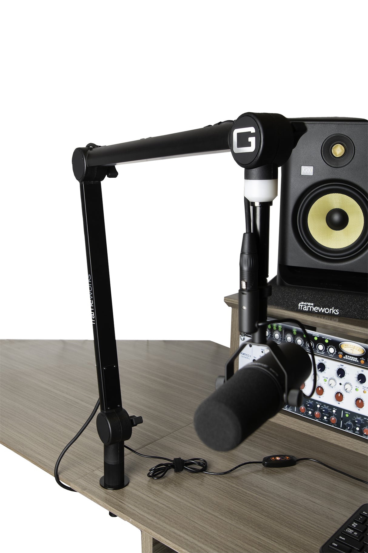 Gator Professional Broadcast Boom Mic Stand with Led Light