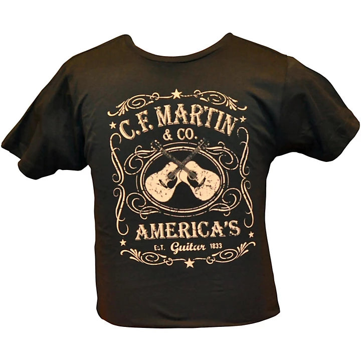 Martin Dual Guitars Vintage T-Shirt Black - Medium