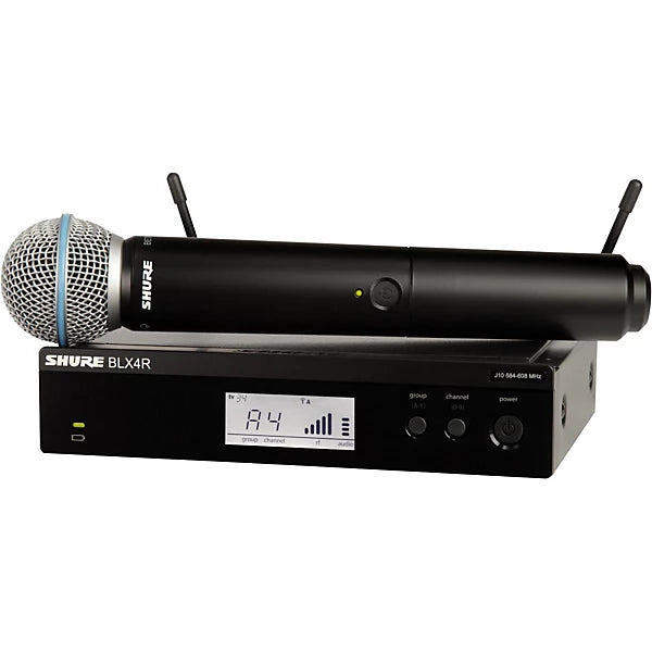 Shure BLX24R/B58 Wireless System With Rackmountable Receiver and BETA 58A Microphone Capsule Band H9