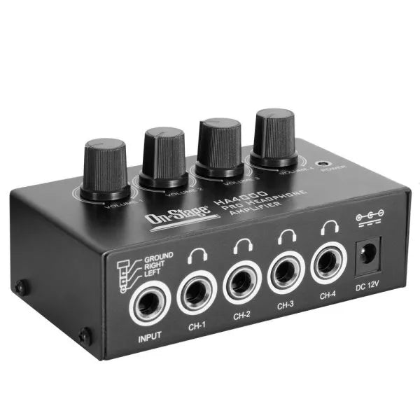 On-Stage HA4000 Four Channel Headphone Amplifier