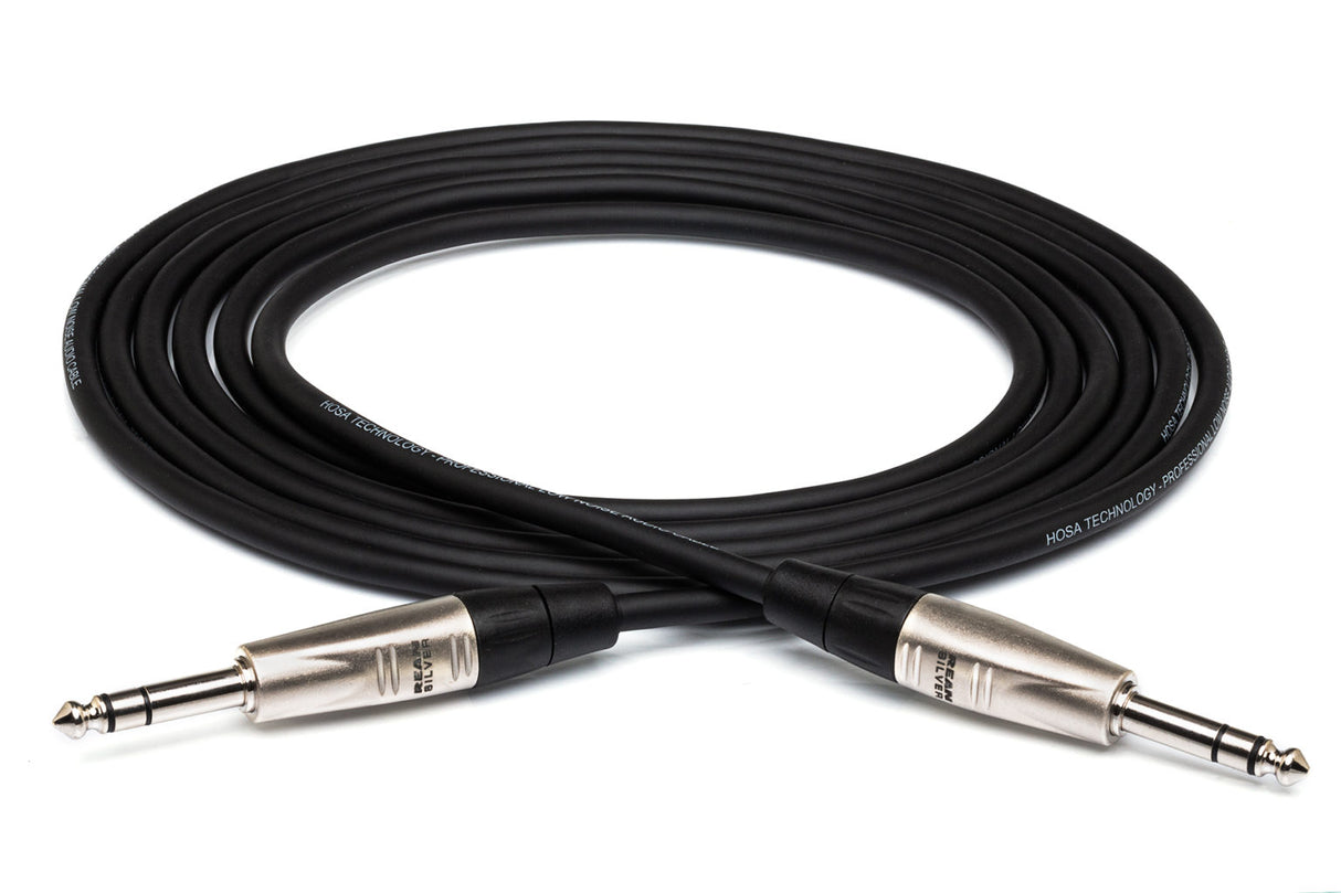 Hosa HSS-005 Pro Balanced Interconnect, REAN 1/4 in TRS to Same, 5 ft