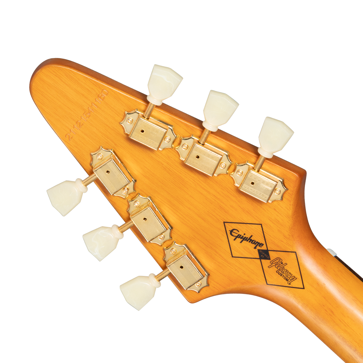 Epiphone 1958 Korina Flying V with White Pick Guard - Aged Natural