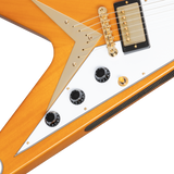 Epiphone 1958 Korina Flying V with White Pick Guard - Aged Natural