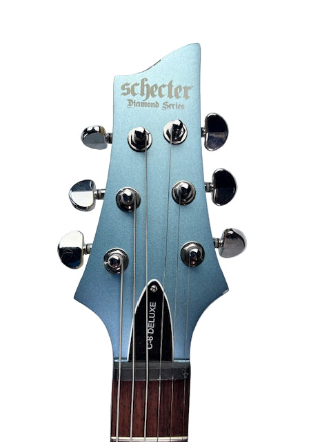 Used Schecter C-6 Deluxe HH- Blue