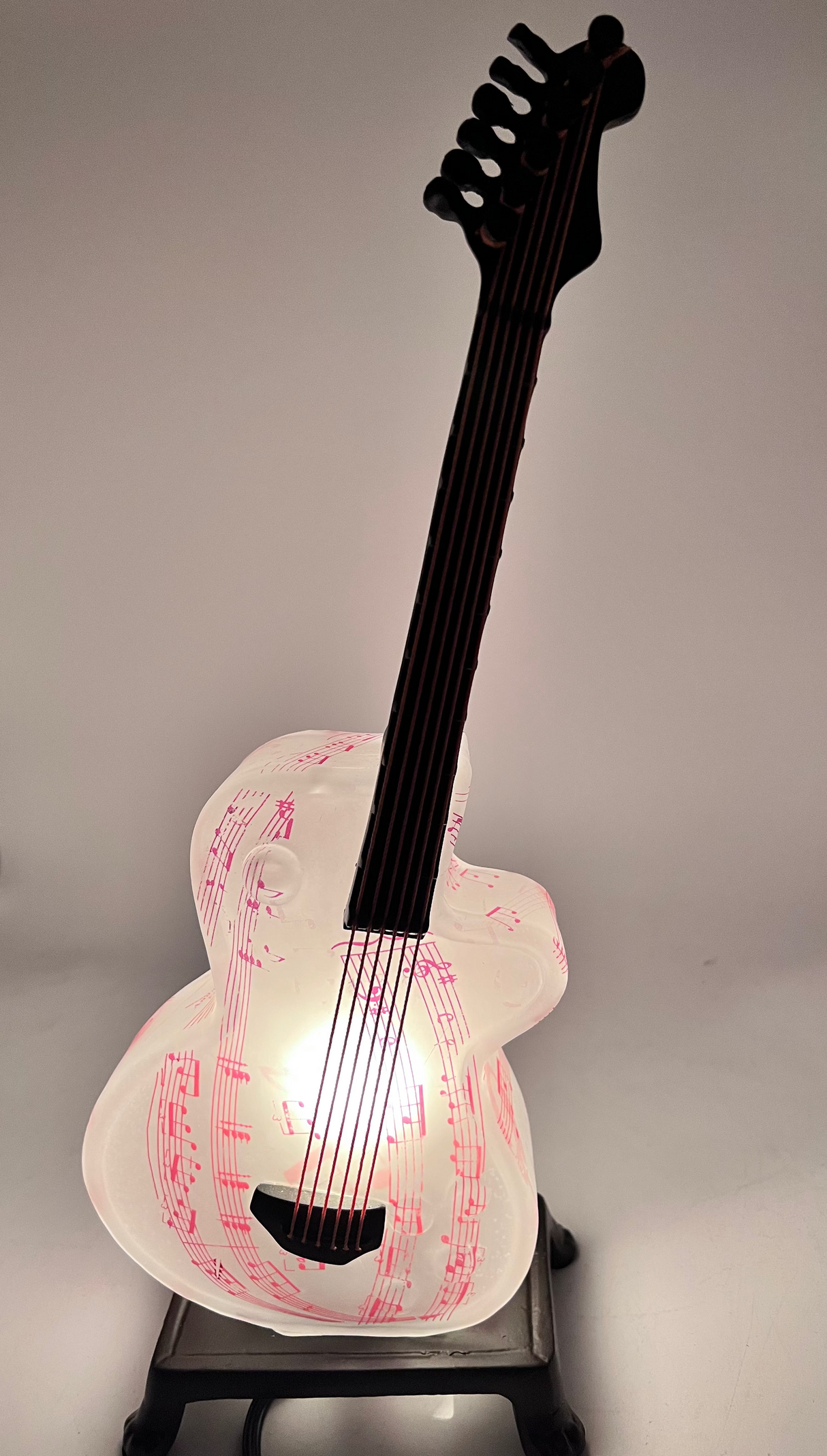 Guitar Lamps - Vintage Frosted Glass