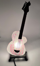 Guitar Lamps - Vintage Frosted Glass