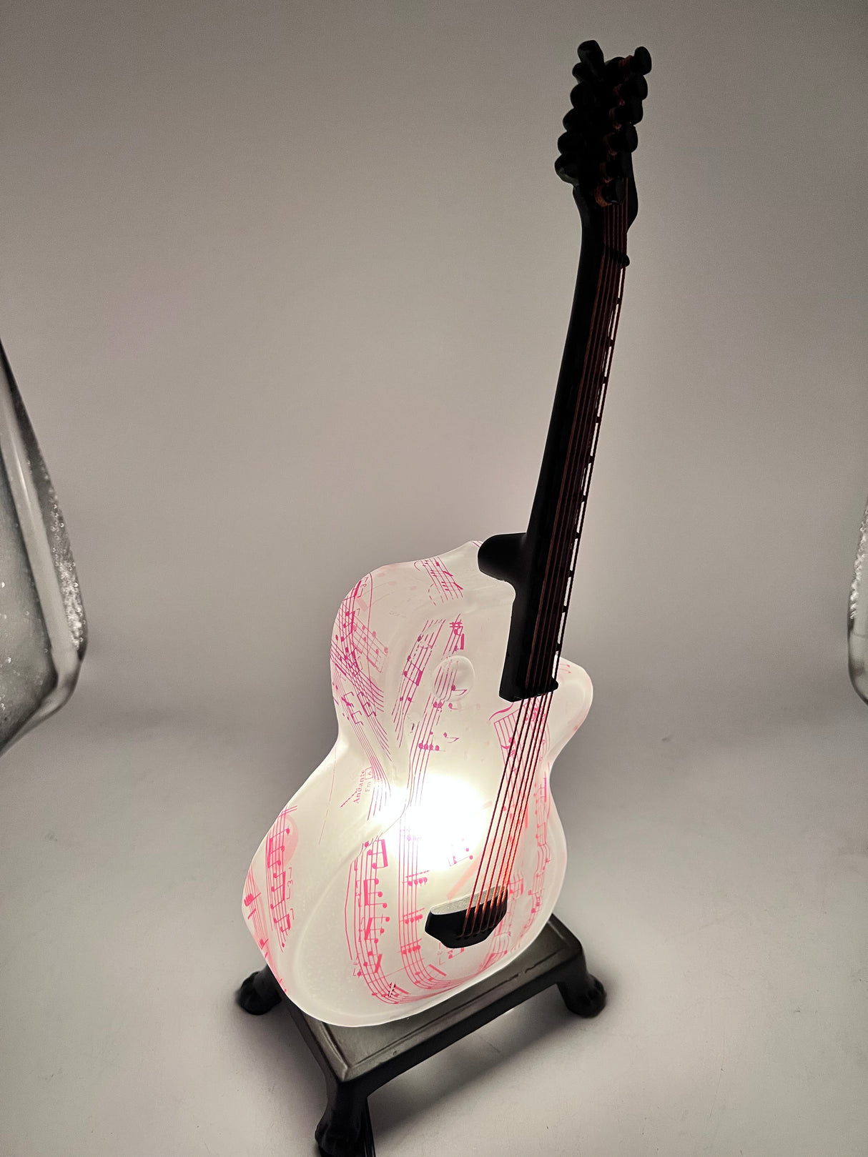 Guitar Lamps - Vintage Frosted Glass