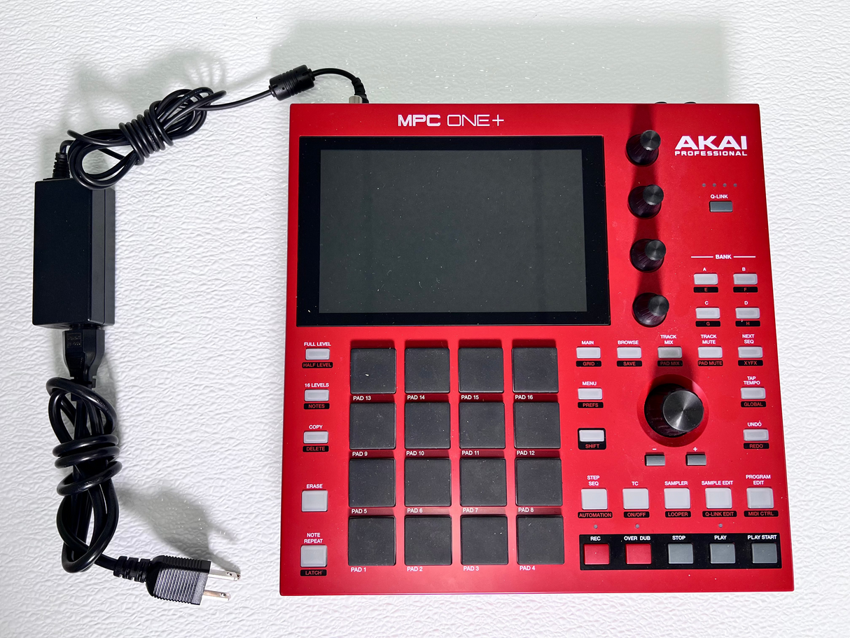 Used Akai MPC One+ Red with Power Supply – Skip's Music