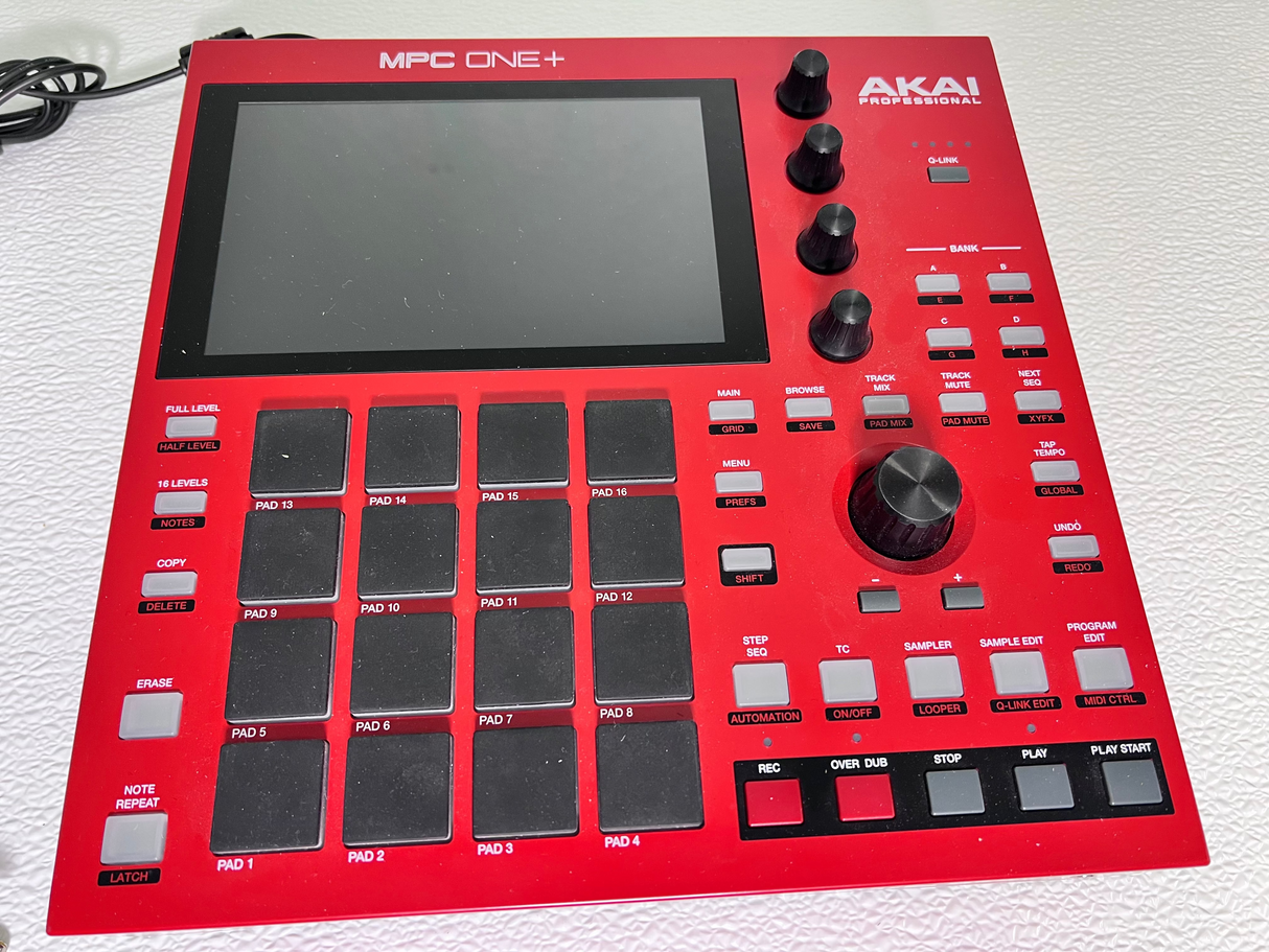 Used Akai MPC One+ Red with Power Supply – Skip's Music