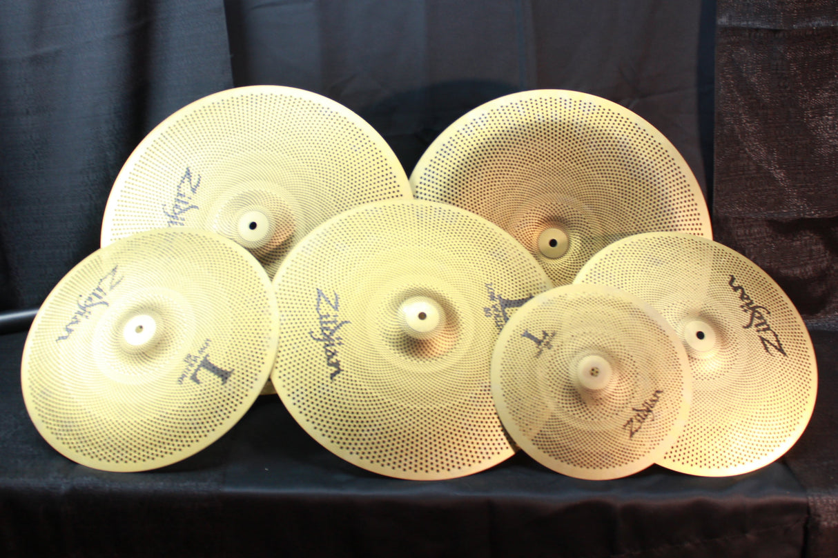 USED Zildjian Low Volume Cymbal set 10/14/16/18/18 (AVAIL022025)