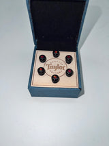 Taylor Bone Brown w/Red Opal Bridge Pin Set 7260-2