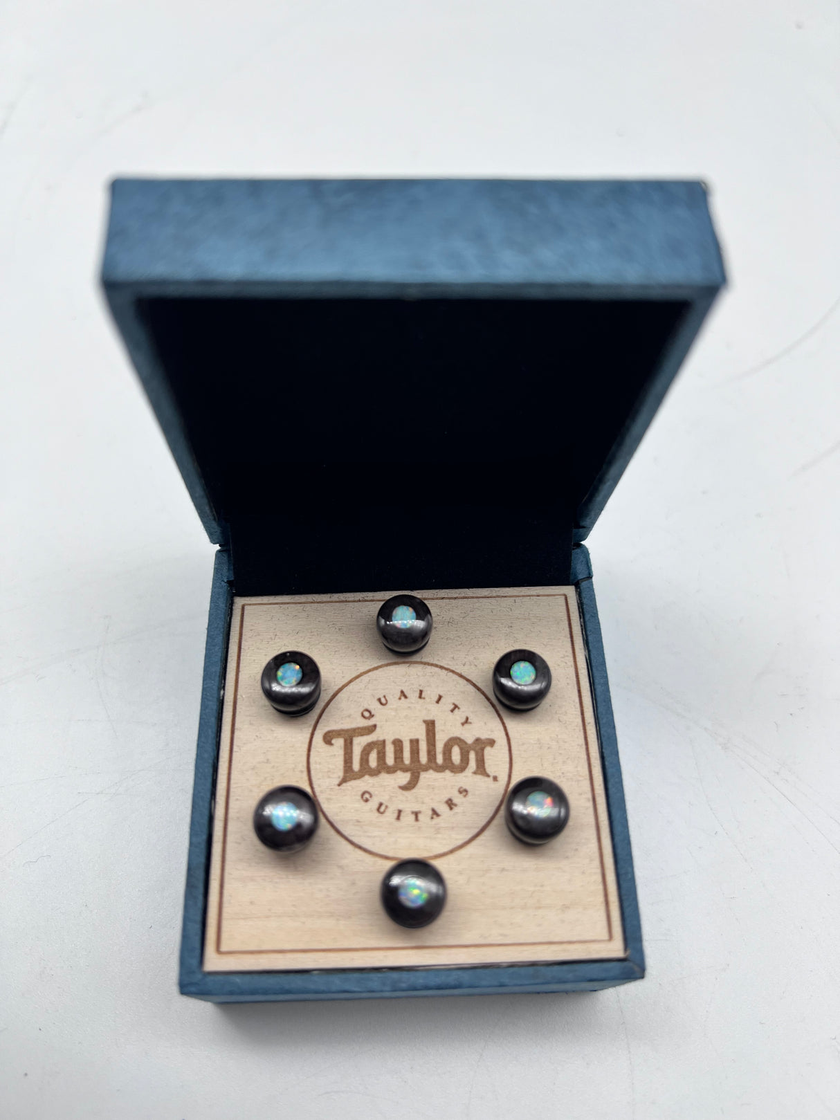 Taylor Bone Brown w/White Opal Bridge Pin Set 7260-6