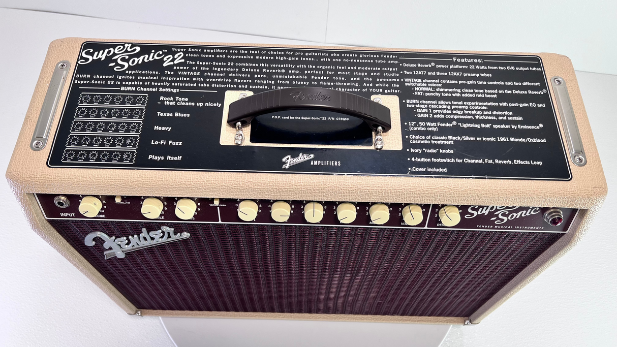 Used Fender Super Sonic 22 Amp W/ Effects Switch & Power lead