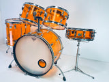 Used Ludwig 5 pc 1970's Vistalite Orange Amber