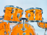 Used Ludwig 5 pc 1970's Vistalite Orange Amber