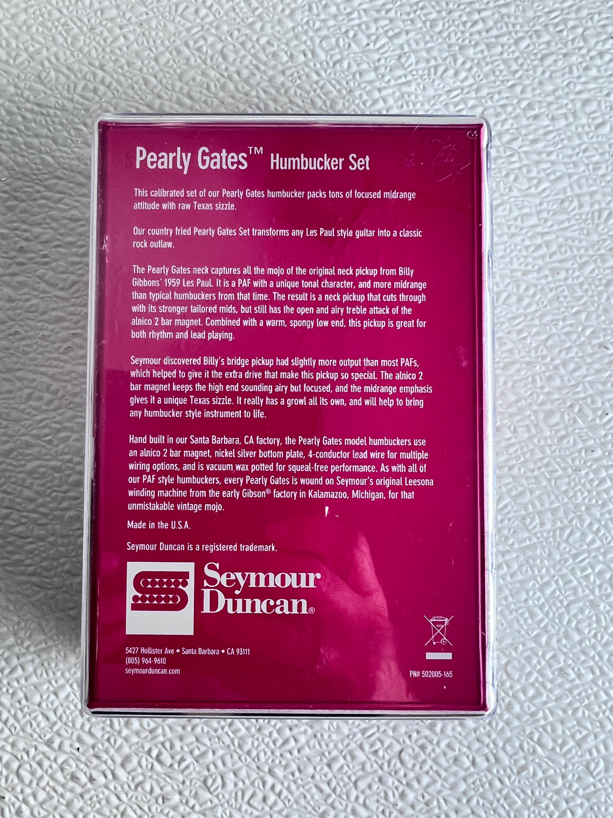 Used Seymour Duncan Pearly Gates Humbucker Set
