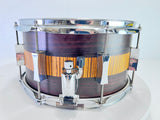 Used Pork Pie 13"x7" Exotic Rosewood & Zebrawood Snare
