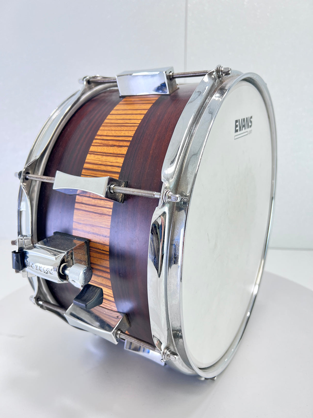 Used Pork Pie 13"x7" Exotic Rosewood & Zebrawood Snare