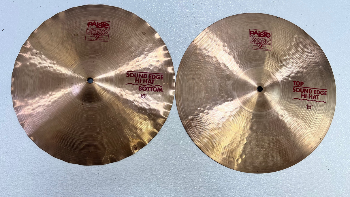 Used Paiste 2002 Soundedge 15" Hi Hats