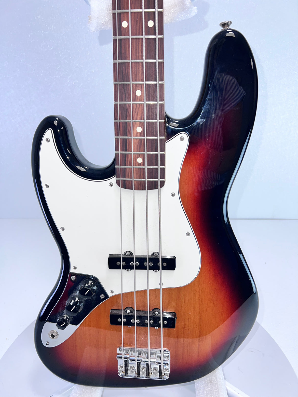 Used Fender 2018 Left-Handed Jazz Bass Standard 3-Tone Sunburst W/ Gig Bag