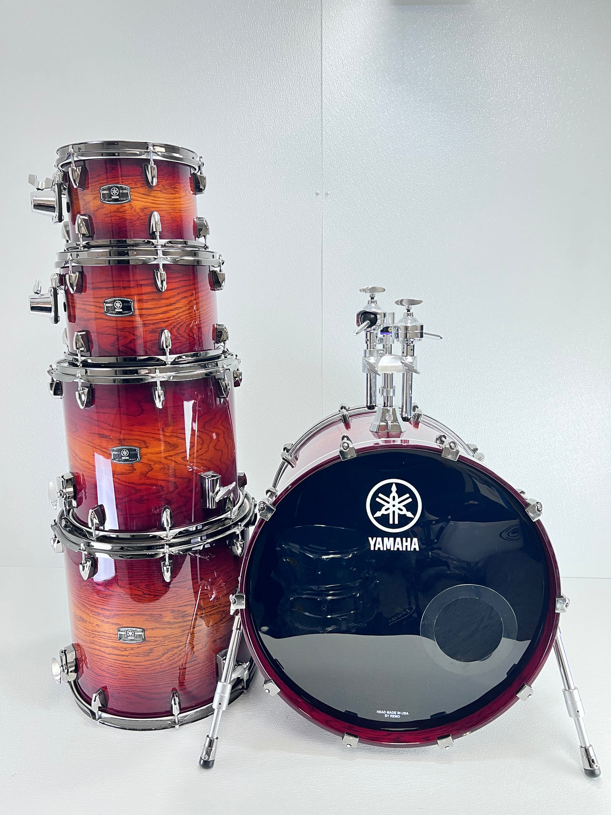 Used Yamaha Live Oak Sunset Amber Fade (10/12/14/16/22") Drum Kit